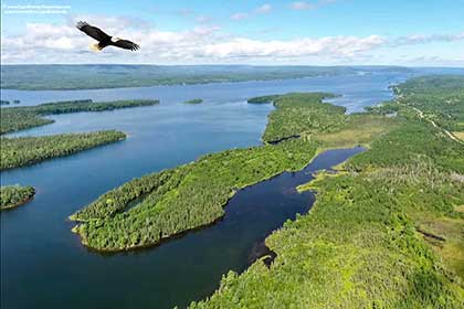 On the Bras d’Or Lake on Cape Breton Island